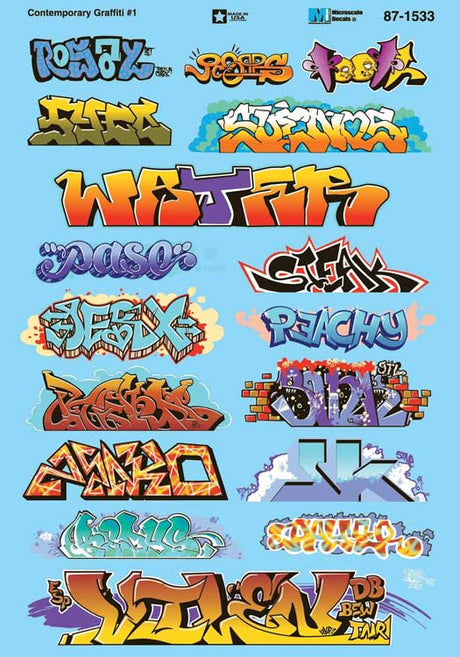 Graffiti Decal Set -- Contemporary (Set #1)