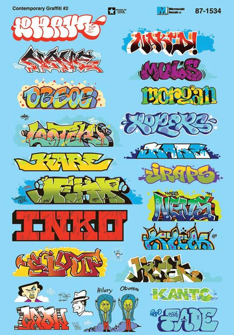 Graffiti Decal Set -- Contemporary (Set #2)