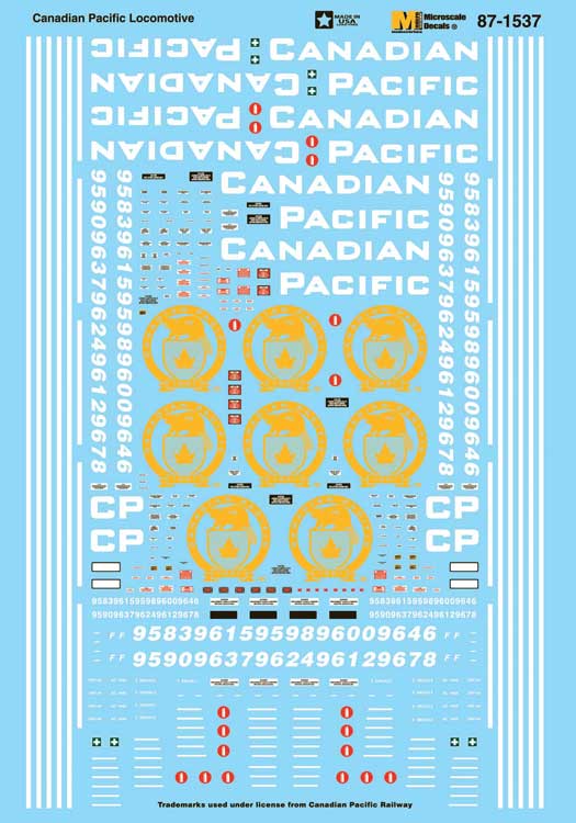 Canadian Pacific - CP -- Locomotives (Solid Beaver Logo) 2017