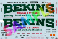 Trucking Company Vehicles -- Bekins Moving & Storage Tractor/Trailer 1970-80