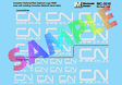 Railroad Decal Set -- Canadian National Web Address Logo (gray)
