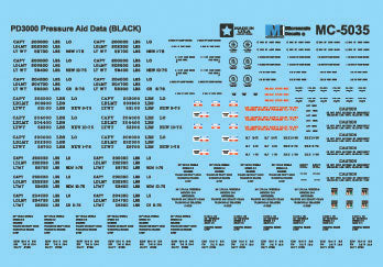 Railroad Decal Set -- PD3000 Pressureaide Covered Hopper Data (black)