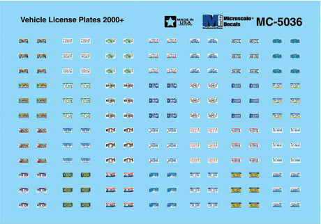 Vehicle Decal Set -- Vehicle License Plates 2000 and Later