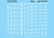 Railroad Decal Set -- Pullman Standard Hopper Car Data (white)