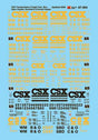 Railroad Decal Set - CSX -- Freight Cars 1986