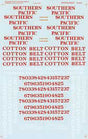 Railroad Decal Set - SP -- Red Names & Numbers for Hood Unit Diesels 1989