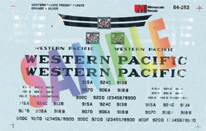 Western Pacific - WP -- Freight Service F Unit Diesels 1950-70