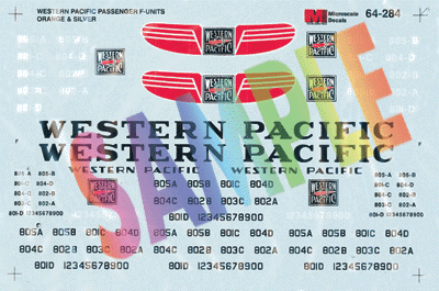 Western Pacific - WP -- Passenger Service F Unit Diesels 1947-70