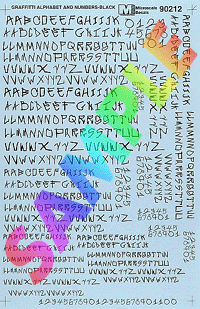 Graffiti Alphabet & Numbers -- Black