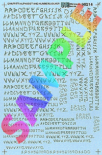 Graffiti Alphabet & Numbers -- Silver