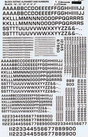 Alphabet Decals -- Euro Alphabet & Numbers Adjusted Font - Black - 16", 12", 10", 8", 6"