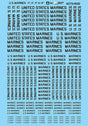 Military Decal Set -- U.S. Marines Lettering 3", 6", 9", 12"