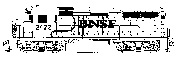Burlington Northern Santa Fe - BNSF -- Renumbered Initials & Numbers for Repainted Diesels 1997+ (Use w/4254)