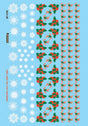 Railroad Decal Set -- Christmas Train Graphics Holly & Snowflakes