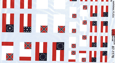 Military - Confederate States Army 1861-65 American Civil War - Flags -- National Flags; Stars & Bars, Stainless Banner & 3rd National