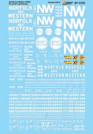 Norfolk & Western - N&W -- 40' and 50' Boxcars (Late Schemes)
