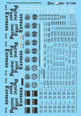 Railroad Decal Set -- Pacific Fruit Express PFE Ice Reefers 1960 - 1978-2