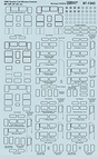 Railroad Decal Set -- Window Gaskets for Spartan Cab EMD MP, SW, GP & SD Locos