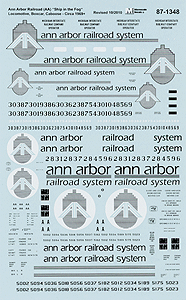Ann Arbor - AA -- Locomotives, Freight Cars & Cabooses
