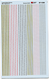 Safety Stripe Decal Set -- 3 & 5" Angled Safety Stripes, Various (black/yellow, black/white, red/white