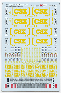 CSX Transportation - CSX -- Boxcar, ES44AC & EMD 2nd Generation Diesels (2010 Logo; yellow)