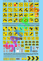 Sign Decal Set -- Misc. Road Signs, Parking Signs & Clearance Signs