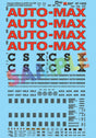 Railroad Decal Set -- Arkansas Oklahoma AOK & CSX AutoMax Articulated Autoracks