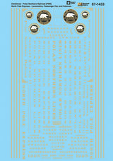 Railroad Decal Set -- Polar Northern Railroad & North Pole Express Locos, Passenger Cars & Caboose-2