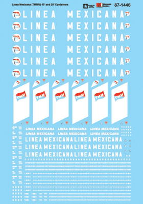 Container Decal Set -- Linea Mexicana TMMU 40' & 20' Containers