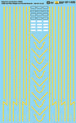 Railroad Decal Set -- Delaware & Hudson GE U23B & Alco RS3 Stripes & Number Boards (Use With 87-687)