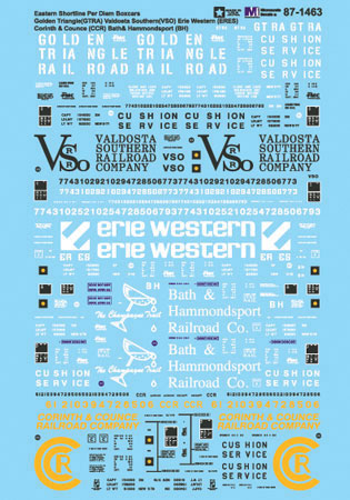 Railroad Decal Set -- Eastern Shortline Per Diem Boxcars