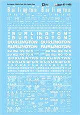 Railroad Decal Set -- Chicago, Burlington & Quincy, Post-1968 Freight Cars-2