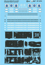 Railroad Decal Set -- EMD Leasing EMDX Soo Line Ex-Milwaukee  Bandit/Patched Locomotives-2