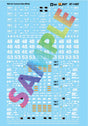 Railroad Decal Set -- Common Intermodal Well Car Data (white)