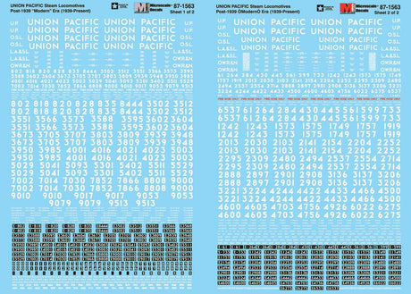 Union Pacific - UP -- Steam Locomotives, 1939-Present (White Numbers, Lettering)