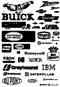20th Century Sign Sets -- Set #2 - Late; Buick, Xerox, IBM, Best Western, Texaco, Zenith & More