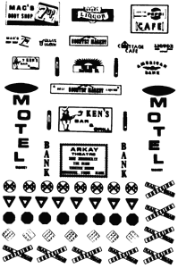 City Building Sign Sets -- Street & Buildings