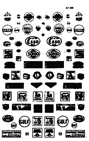 1930s & 40s Era Signs -- Commerical Signs Set #1; Gas Stations, Lions Club, Ads & More