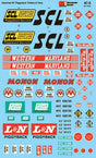 Vehicle Decal Set -- 60s-70s 40' Trailers, Erie Lackawanna, Louisville & Nashville, Missouri Paci