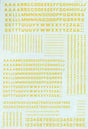 Alphabets & Numbers - Block Gothic -- Yellow