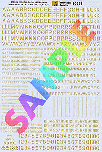 Alphabet & Numbers - Stencil Railroad Gothic -- Dulux