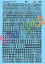 Alphabet & Number Decal Set -- Gothic Block (black) 10", 14", 18", 20"