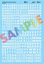 Alphabet & Number Decal Set -- Gothic Block (white) 22", 24"