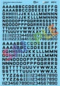 Alphabet & Number Decal Set -- Gothic Block (black) 22", 24"