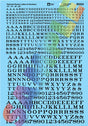 Alphabet Decal Set -- Railroad Roman Letters & Numbers 10, 14, 18, 20" (black)