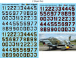 Military Decal Set -- German Luftwaffe Fighter Code Numbers (Black Fill)