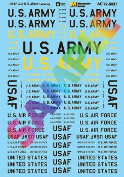 United States Armed Forces - USAX -- Air Force & Army Lettering (yellow, black)