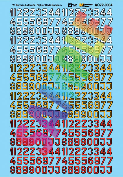 Military Decal Set -- Luftwaffe Fighter Codes