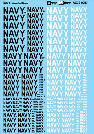Military Decal Set -- Navy - Various Sizes