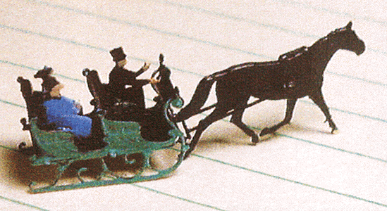 Horse-Drawn Vehicles (Photo-Etched Brass Kit) -- 1889 Four-Passenger Sleigh